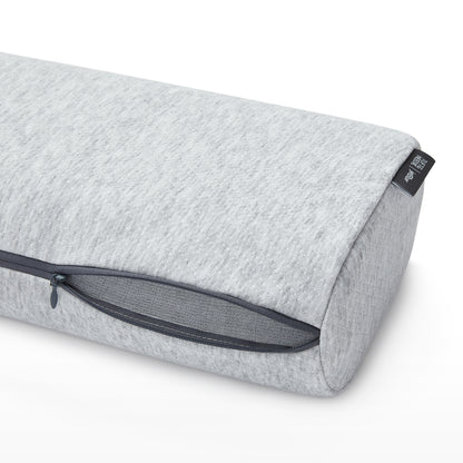 Close-up view of the zipper on the Tuft and Needle Anywhere Travel pillow||color:granite